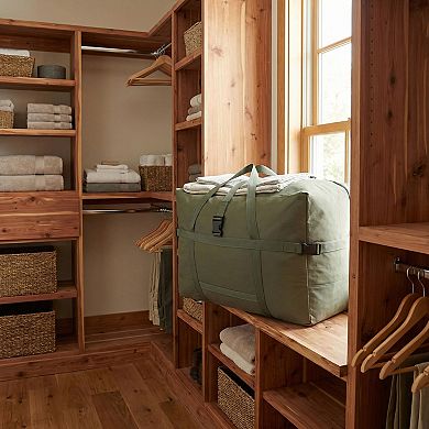 1 Pack Clothes Storage, Oxford Storage Bag, Moving Bag for Organizing Bedroom, Storage with Handles