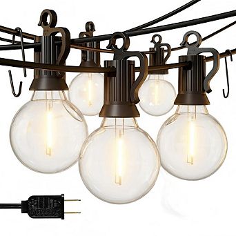 50FT waterproof outdoor string lights, 50 shock-resistant LED bulbs
