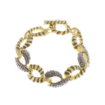 Golden Tone Infinity Loop Abstract Coiling Snake Serpent Rope Cord Chain Bangle Bracelet
