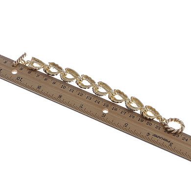 Golden Tone Infinity Loop Abstract Coiling Snake Serpent Rope Cord Chain Bangle Bracelet