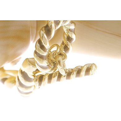 Golden Tone Infinity Loop Abstract Coiling Snake Serpent Rope Cord Chain Bangle Bracelet