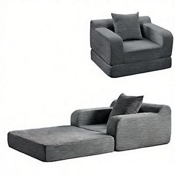 40" W Folding Sofa Bed, 2-in-1 Convertible Bed Sofa to Boneless Sleeper Chair for Adult