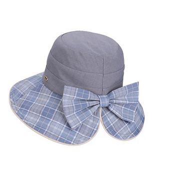 Wide Brim Sun Hat with Bow Detail Adjustable Fit Summer Bucket Hat