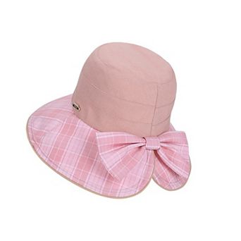 Wide Brim Sun Hat with Bow Detail Adjustable Fit Summer Bucket Hat