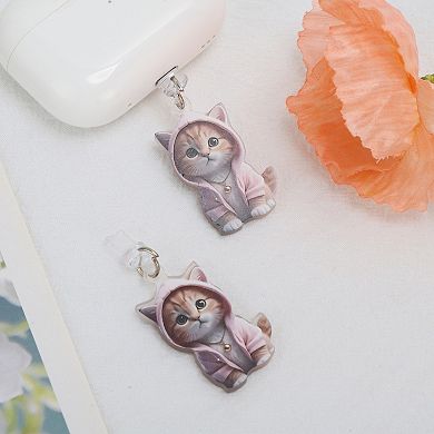 Cat Pendants Dust Plug Charm for Lightning 2 Pcs