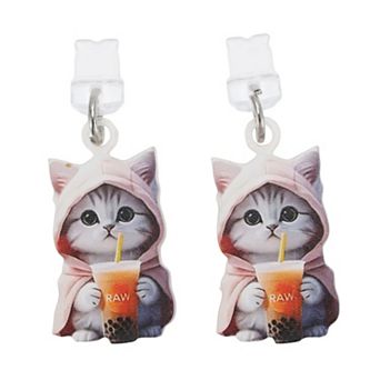 Cat Pendants Dust Plug Charm for Lightning 2 pc