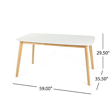 Pnronnc 5-Piece Kitchen Dining Table Set with Solid Wood Table and 4 Upholstered Chairs