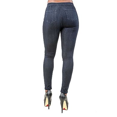 Women's Curvy Fit Blue Stretch Denim Basic High Waist Slim Jeans