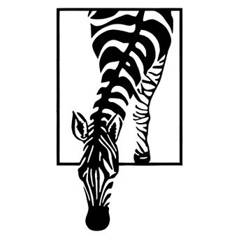 Unique Minimalist Zebra Metal Wall Art for Home Office, Living Room, or Bedroom Accent