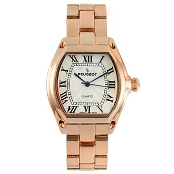 Peugeot Womens 36mm x 33mm Barrel Shape Roman Dial Bracelet Watch