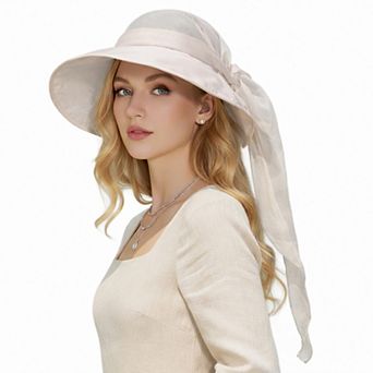 Wide Brim Sun Hat with Neck Flap Convertible Headband UV Protection Summer Hat