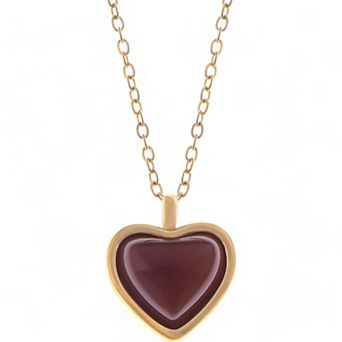 Women's Heart-Shaped Pendant Fashion Necklace with Chain