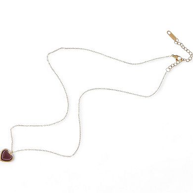 Women's Heart-Shaped Pendant Fashion Necklace with Chain