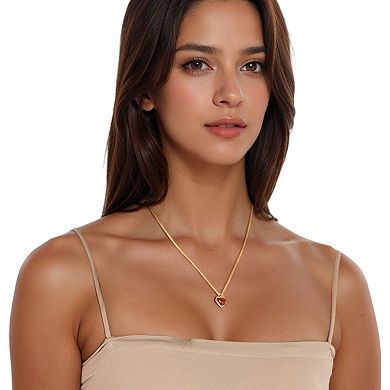 Women's Heart-Shaped Pendant Fashion Necklace with Chain