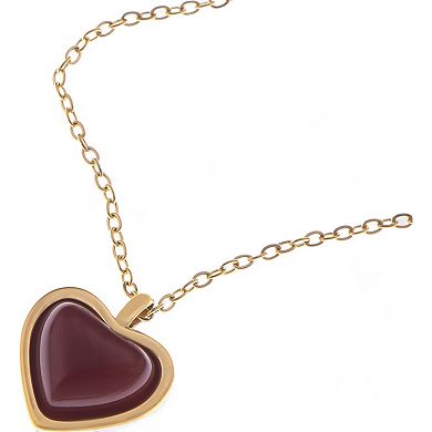Women's Heart-Shaped Pendant Fashion Necklace with Chain