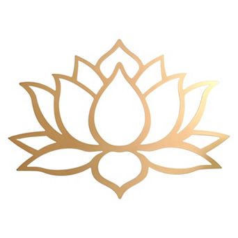 Metal Lotus Wall Art Modern Decorative Wall Sculpture for Living Room Bedroom