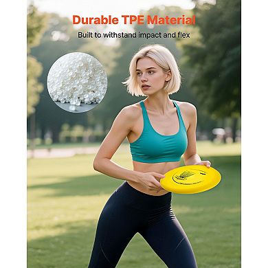 Disc Golf Set 12 Pieces TPE Discs with Carrying Backpack for Outdoor Play - Multicolor