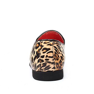 Men's Leopard Print Tassel Loafers Bold Dress Shoes