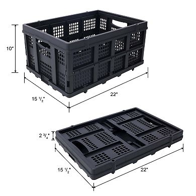2-Tier Folding Shopping Cart with Basket Heavy Duty Collapsible Utility Cart with Wheels