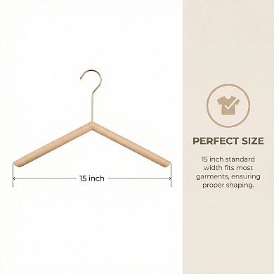 2 Pack Wood Hangers, Durable 360-degree Space Saving Clothes Hangers for Clothing Shirts