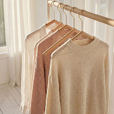 2 Pack Wood Hangers, Durable 360-degree Space Saving Clothes Hangers for Clothing Shirts