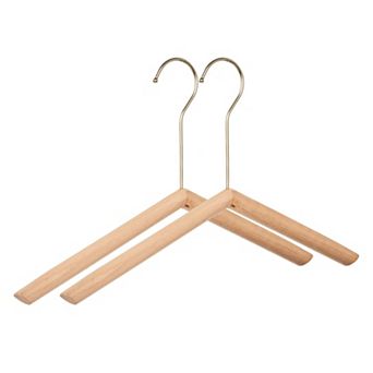 2 Pack Wood Hangers, Durable 360-degree Space Saving Clothes Hangers for Clothing Shirts