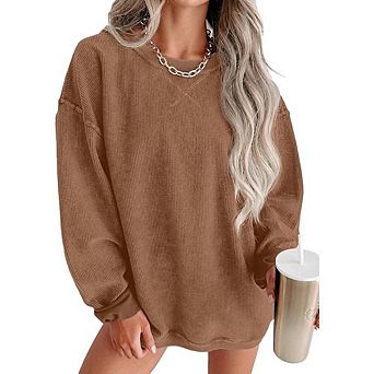 Oversized Corduroy Pullover Sweater
