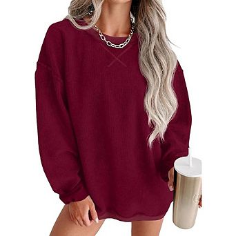 Oversized Corduroy Pullover Sweater