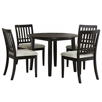 Pnronnc Extendable Kitchen Dining Set, 5 pc Dining Table Set with Folding Table and 4 Chairs