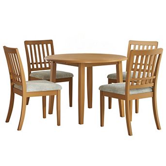 Pnronnc Extendable Kitchen Dining Set, 5 pc Dining Table Set with Folding Table and 4 Chairs