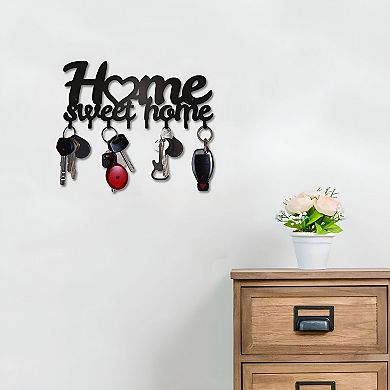 Metal 8-Hook Wall Key Rack Entryway Key Organizer for Home or Office