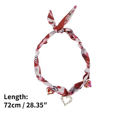 Lightweight Scarf Necklace with Charm Adjustable 1 Pc