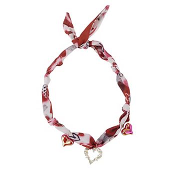 Lightweight Scarf Necklace with Charm Adjustable 1 pc