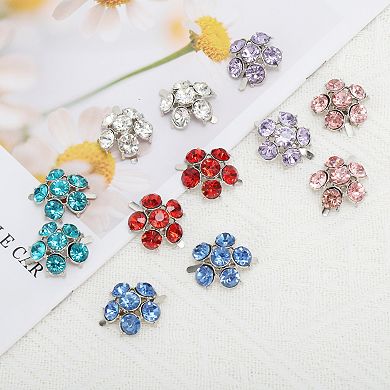Floral Pin Back Shoe Accessories 2 Pcs