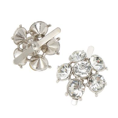 Floral Pin Back Shoe Accessories 2 Pcs