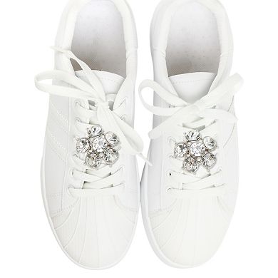 Floral Pin Back Shoe Accessories 2 Pcs