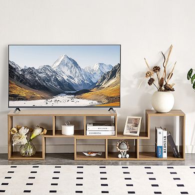 Loheer 2 Piece Customizable L Shaped TV Stand and Modern Modular Storage Bookcase