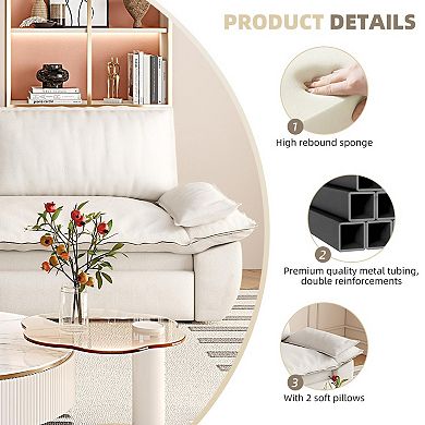 Pnronnc Modern Loveseat Sofa Convertible Pull Out Sofa Bed Velvet Sleeper Sofa