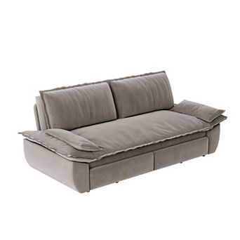 Pnronnc Modern Loveseat Sofa Convertible Pull Out Sofa Bed Velvet Sleeper Sofa