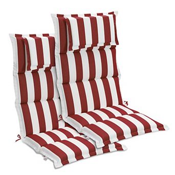 Aoodor High Back Patio Chair Cushions Set of 2 for Outdoor Rocking Chairs, 47 x 21 x 2.4 Inch