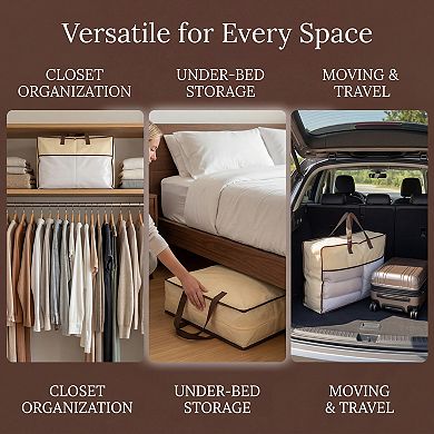 1 Pcs Clothes Storage, Storage Bag, Viewport Moving Bag for Organizing Clothing Storage with Handles