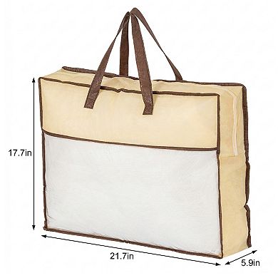 1 Pcs Clothes Storage, Storage Bag, Viewport Moving Bag for Organizing Clothing Storage with Handles