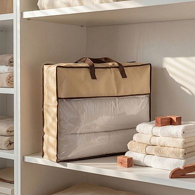 1 Pcs Clothes Storage, Storage Bag, Viewport Moving Bag for Organizing Clothing Storage with Handles