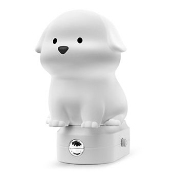 0.5W Integrated LED Plug In Dog Night Light Color Changing Button Adjustable Light Sensor 1 Pack