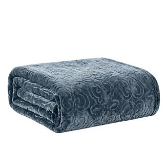 Dama Embossed Decorative Super Soft Throw Blanket for Sleep/Decor 2 Pack