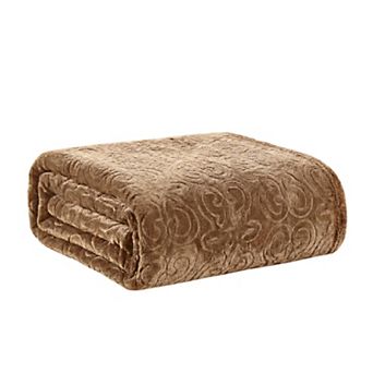 Dama Embossed Decorative Super Soft Throw Blanket for Sleep/Decor 2 Pack