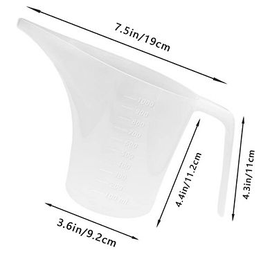 4-piece Funnel Measuring Cup with Long Spout for Baking
