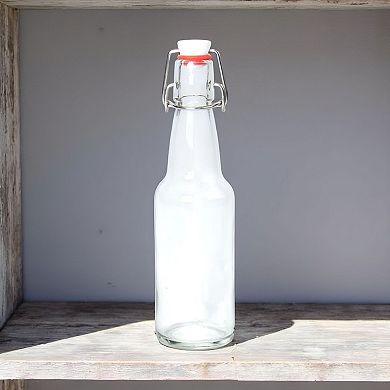 Clear Swing Top Glass Beer Bottles 330 ml with Flip Cap for Home Brewing