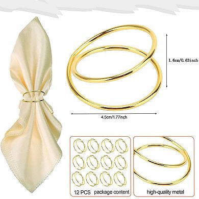 Napkin Rings 12 Metal Spiral Holders Buckles for Dinner Wedding Party Table Decorations