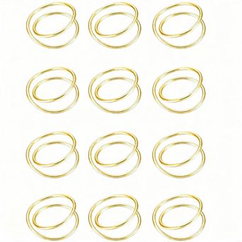 Napkin Rings 12 Metal Spiral Holders Buckles for Dinner Wedding Party Table Decorations